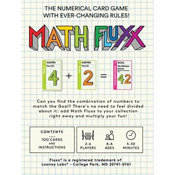 Looney Labs Math Fluxx - Fun Educational Card Game