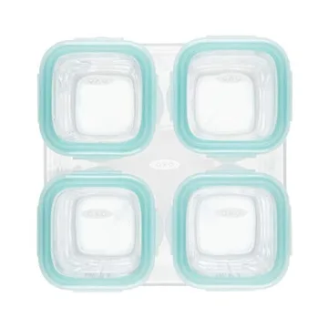 OXO Tot Glass Baby Blocks for Safe Infant Meal Prep