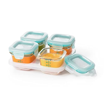 OXO Tot Glass Baby Blocks for Safe Infant Meal Prep