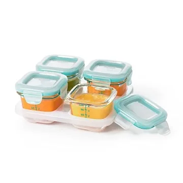OXO Tot Glass Baby Blocks for Safe Infant Meal Prep