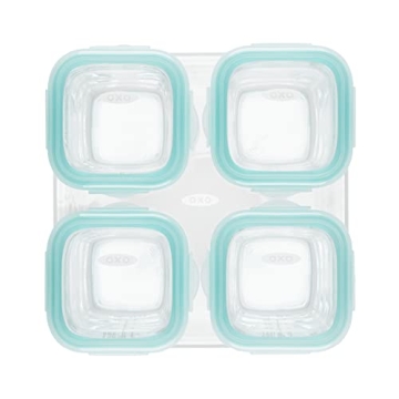 OXO Tot Glass Baby Blocks for Safe Infant Meal Prep