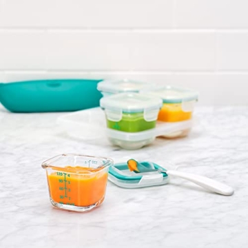 OXO Tot Glass Baby Blocks for Safe Infant Meal Prep