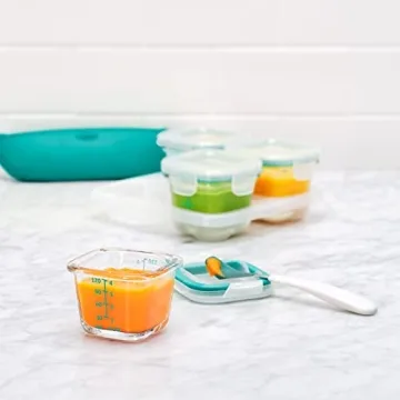 OXO Tot Glass Baby Blocks for Safe Infant Meal Prep