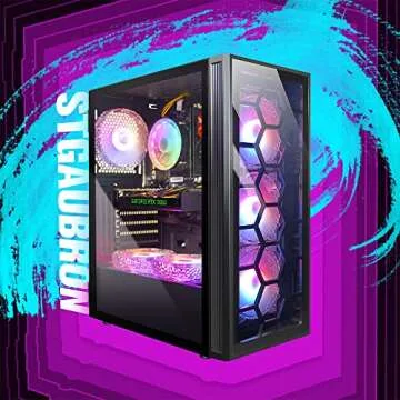 STGAubron Gaming PC Desktop, GeForce RTX 2060 6G GDDR6, Intel Core i7 up to 3.9 GHz, 16G RAM, 512G S...