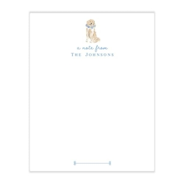 Lemon Grace Co Personalized Golden Retriever Dog Notepad, Personalized Yellow Lab Labrador Retriever...
