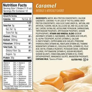 Premier Protein 30g Protein Shake, Caramel, 12 Count