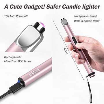 Electric Candle Lighter Rechargeable USB Windproof Plasma
