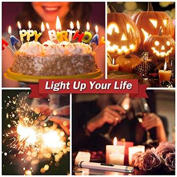 Electric Candle Lighter Rechargeable USB Windproof Plasma