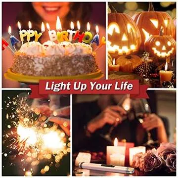Electric Candle Lighter Rechargeable USB Windproof Plasma
