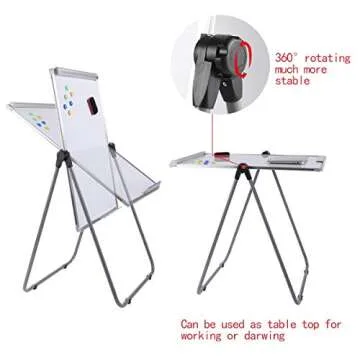 Double-Sided Magnetic Whiteboard: Portable & Adjustable