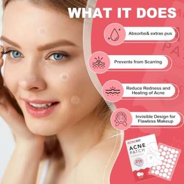 Hydrocolloid 216 Counts Pimple Patches for Acne Treatment