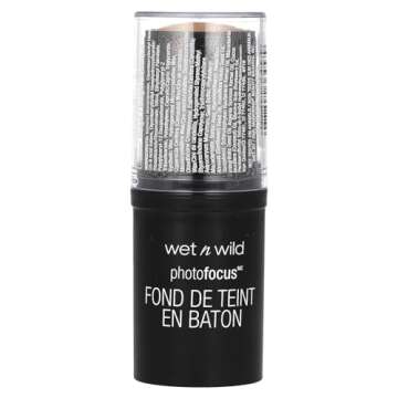 wet n wild Photo Focus Matte Foundation Stick Makeup, Classic Beige | Vegan & Cruelty-Free