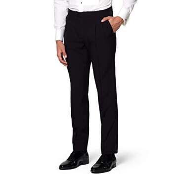 Opposuits Men's Formal Outfit - Premium Tuxedo Suit - Christmas - Slim Fit - White and Black - Includes Blazer, Pants and Bow tie