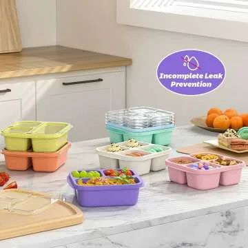 7 Pack Stackable Snack Boxes - Reusable & BPA-Free