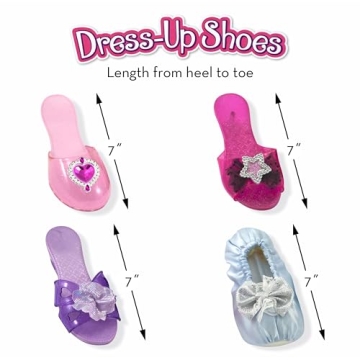 Melissa & Doug 4-Pair Dress-Up Shoes for Kids Ages 3-5