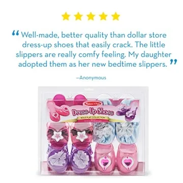 Melissa & Doug 4-Pair Dress-Up Shoes for Kids Ages 3-5