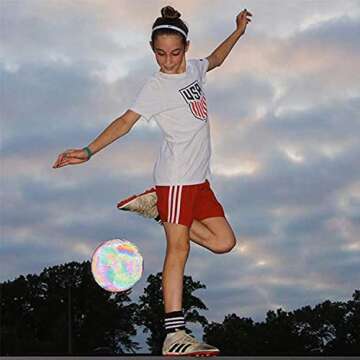 HoloGear Holographic Soccer Ball - Glow in the Dark Fun