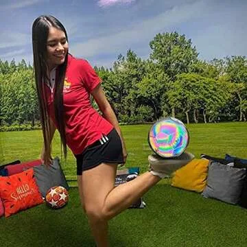 HoloGear Holographic Soccer Ball - Glow in the Dark Fun