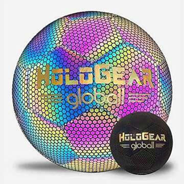 HoloGear Holographic Soccer Ball - Glow in the Dark Fun