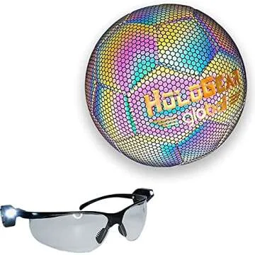 HoloGear Holographic Soccer Ball - Glow in the Dark Fun