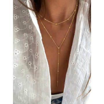 Dazzling ASCOMY Lariat Gold Necklace for Every Occasion