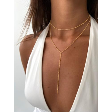 Dazzling ASCOMY Lariat Gold Necklace for Every Occasion