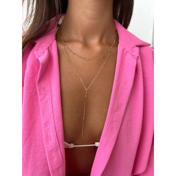 Dazzling ASCOMY Lariat Gold Necklace for Every Occasion