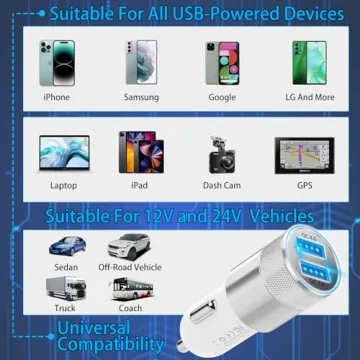 MFi Certified Dual USB Car Charger for iPhone & iPad