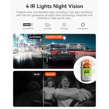 Vantrue N2X 2.7K Uber Dash Cam with Night Vision