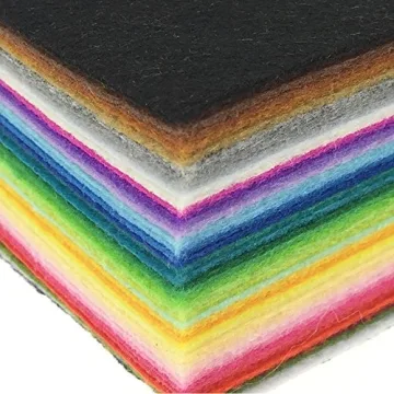 Vibrant 42pcs Acrylic Felt Sheets for Crafting Fun