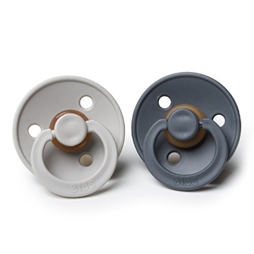 BIBS Natural Rubber Baby Pacifier - Safe & Stylish 2-Pack