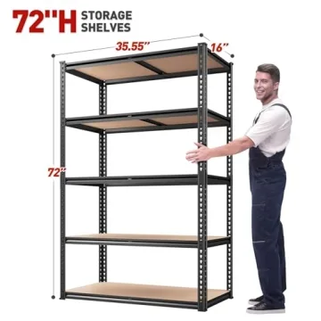 Heavy Duty Adjustable 5 Tier Storage Shelves