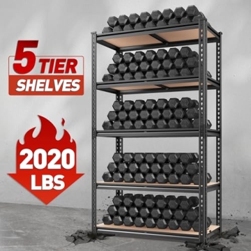 Heavy Duty Adjustable 5 Tier Storage Shelves