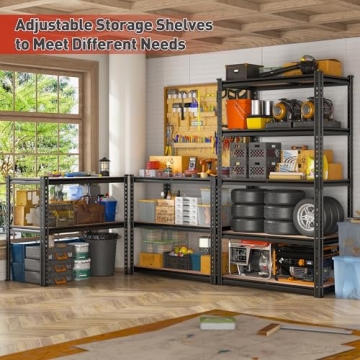 Heavy Duty Adjustable 5 Tier Storage Shelves