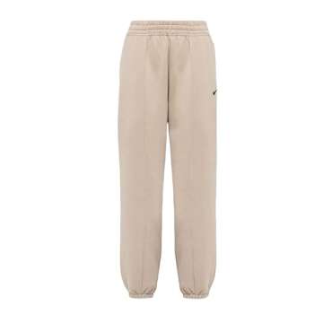 Nike Women's Essential Fleece Pants Joggers Size XX-Large Oatmeal/Black