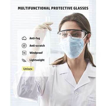 Quality PACIFIC PPE Safety Glasses - Anti-fog, Scratch Resistant