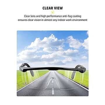 Quality PACIFIC PPE Safety Glasses - Anti-fog, Scratch Resistant