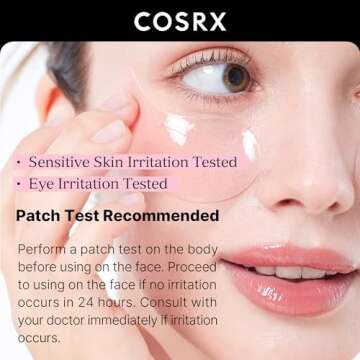 COSRX Peptide Collagen Hydrogel Eye Patch, 60 Patches, Under Eye Patches for Puffy Eyes and Dark Circles with Caffeine, Korean Skin Care