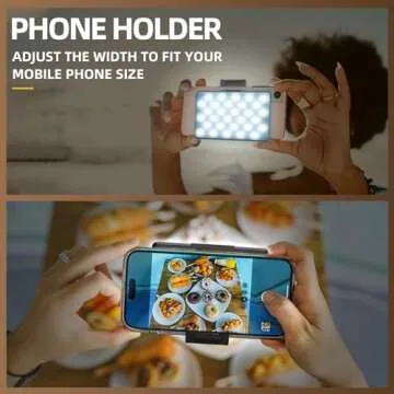 Youlisn Selfie Light for Phone, 60 LED Phone Light with Rechargeable Clip and Adjusted 3 Light Modes, 2000mAh Video Light for iPhone iPad, Laptop, Makeup, TikTok, Selfie, Vlog, Video Conference