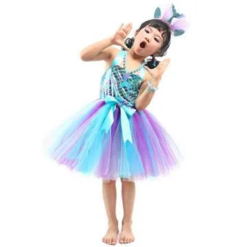 Tutu Dreams Summer Mermaid Dress for Girls Birthday Gifts Princess Outfits Mermaid Birthday Decorations Party Favors