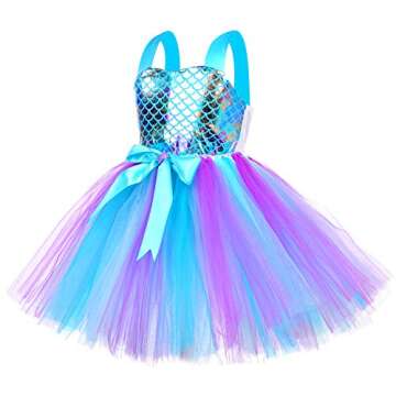 Tutu Dreams Summer Mermaid Dress for Girls Birthday Gifts Princess Outfits Mermaid Birthday Decorations Party Favors