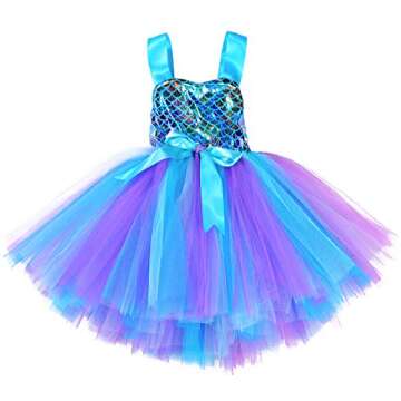 Tutu Dreams Summer Mermaid Dress for Girls Birthday Gifts Princess Outfits Mermaid Birthday Decorations Party Favors
