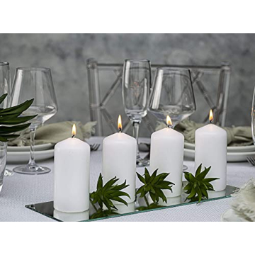 Buy BOLSIUS White Pillar Candles - Premium Quality Set