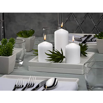 Buy BOLSIUS White Pillar Candles - Premium Quality Set