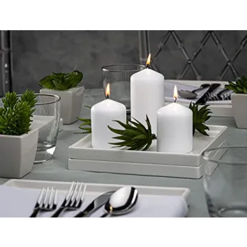 Buy BOLSIUS White Pillar Candles - Premium Quality Set