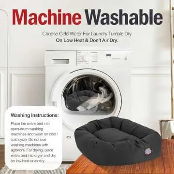 Majestic 24 Inch Bagel Dog Bed - Cozy & Supportive