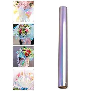 ARTIBETTER Cellophane Wrap Paper Rainbow Iridescent Film Paper Flower Florist Wrapping Bouquet Packaging Valentine Rose Wrap Birthday Holiday Present Package