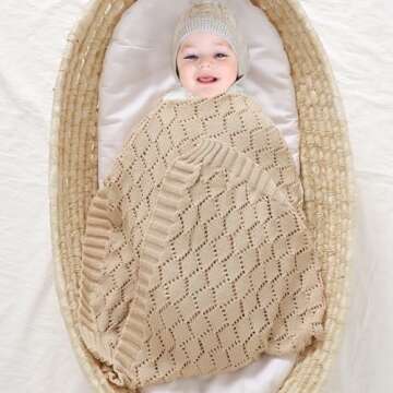 mimixiong Neutral Baby Blanket for Crib and Swaddling