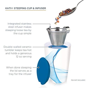 Tea Forte Kati Cup Bleu: Ceramic Tea Infuser Cup