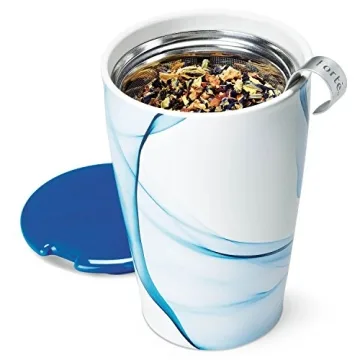 Tea Forte Kati Cup Bleu: Ceramic Tea Infuser Cup